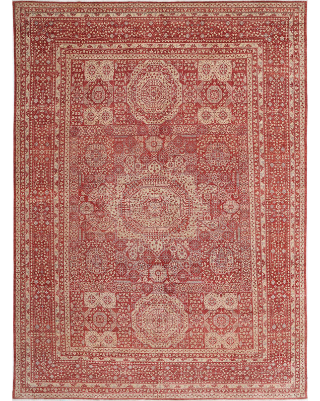 Mamluk 8' 6" X 11' 9" Hand Knotted Wool Rug 8' 6" X 11' 9" (259 X 358) / Red / Wool