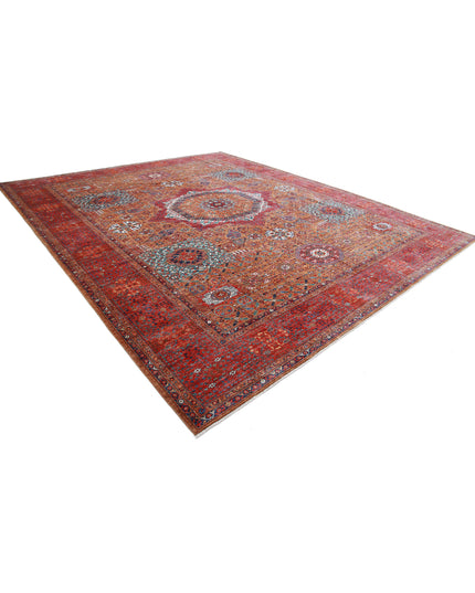 Mamluk 13' 3" X 16' 2" Hand Knotted Wool Rug 13' 3" X 16' 2" (404 X 493) / Brown / Wool