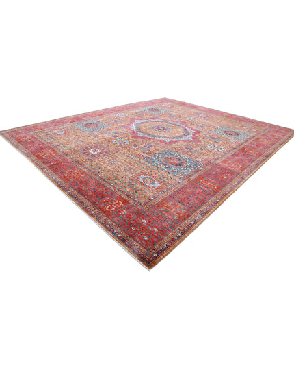 Mamluk 13' 3" X 16' 2" Hand Knotted Wool Rug 13' 3" X 16' 2" (404 X 493) / Brown / Wool