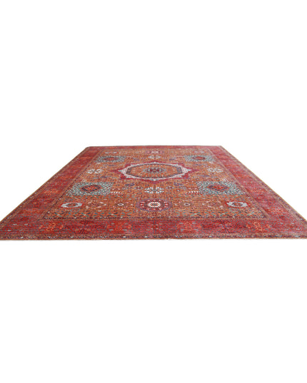 Mamluk 13' 3" X 16' 2" Hand Knotted Wool Rug 13' 3" X 16' 2" (404 X 493) / Brown / Wool