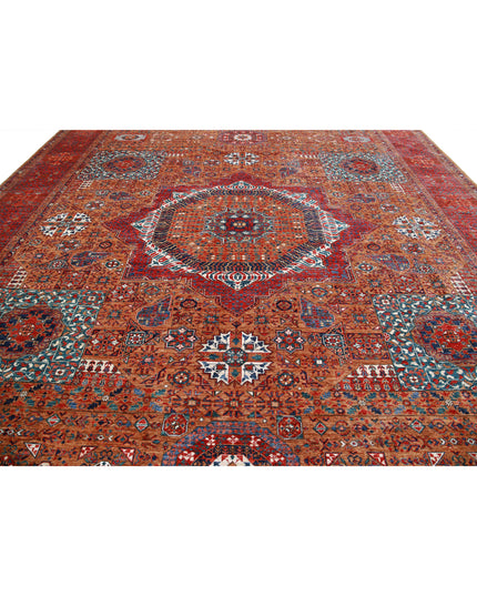 Mamluk 13' 3" X 16' 2" Hand Knotted Wool Rug 13' 3" X 16' 2" (404 X 493) / Brown / Wool