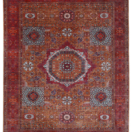 Mamluk 13' 3" X 16' 2" Hand Knotted Wool Rug 13' 3" X 16' 2" (404 X 493) / Brown / Wool