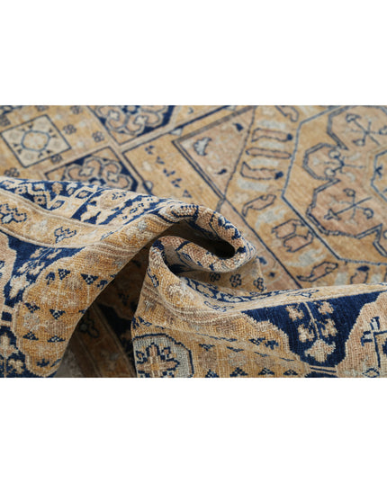 Mamluk 5' 3" X 7' 5" Hand Knotted Wool Rug 5' 3" X 7' 5" (160 X 226) / Taupe / Wool