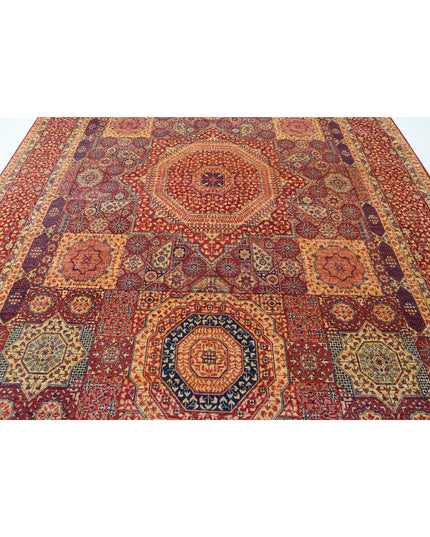 Mamluk 8' 10" X 12' 8" Hand Knotted Wool Rug 8' 10" X 12' 8" (269 X 386) / Red / Wool