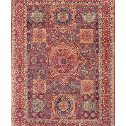 Mamluk 8' 10" X 12' 8" Hand Knotted Wool Rug 8' 10" X 12' 8" (269 X 386) / Red / Wool
