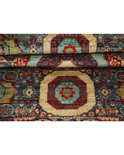 Mamluk 2' 6" X 9' 10" Hand Knotted Wool Rug 2' 6" X 9' 10" (76 X 300) / Blue / Wool