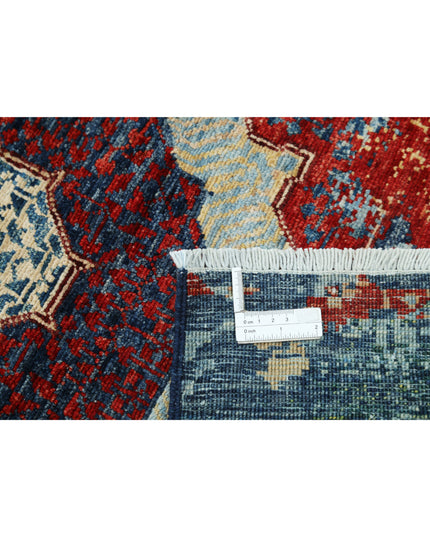 Mamluk 2' 6" X 9' 7" Hand Knotted Wool Rug 2' 6" X 9' 7" (76 X 292) / Blue / Wool