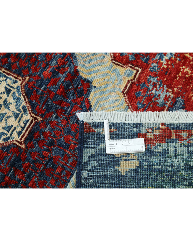 Mamluk 2' 6" X 9' 7" Hand Knotted Wool Rug 2' 6" X 9' 7" (76 X 292) / Blue / Wool