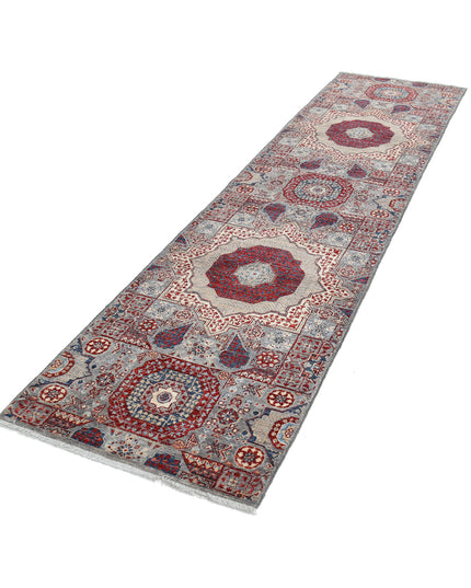 Mamluk 2' 7" X 10' 4" Hand Knotted Wool Rug 2' 7" X 10' 4" (79 X 315) / Grey / Wool