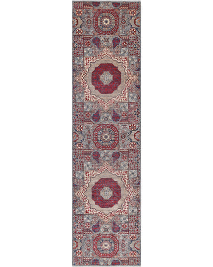 Mamluk 2' 7" X 10' 4" Hand Knotted Wool Rug 2' 7" X 10' 4" (79 X 315) / Grey / Wool