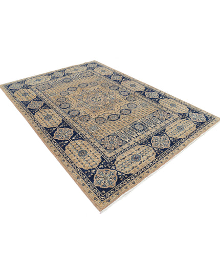 Mamluk 6' 7" X 9' 3" Hand Knotted Wool Rug 6' 7" X 9' 3" (201 X 282) / Tan / Wool