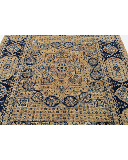 Mamluk 6' 7" X 9' 3" Hand Knotted Wool Rug 6' 7" X 9' 3" (201 X 282) / Tan / Wool