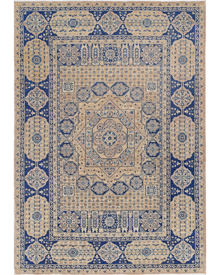 Mamluk 6' 7" X 9' 3" Hand Knotted Wool Rug 6' 7" X 9' 3" (201 X 282) / Tan / Wool