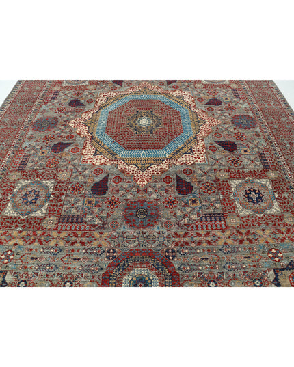 Mamluk 8' 11" X 13' 11" Hand Knotted Wool Rug 8' 11" X 13' 11" (272 X 424) / Grey / Wool