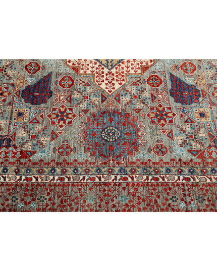 Mamluk 8' 11" X 13' 11" Hand Knotted Wool Rug 8' 11" X 13' 11" (272 X 424) / Grey / Wool