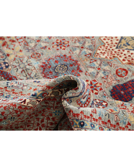 Mamluk 8' 11" X 13' 11" Hand Knotted Wool Rug 8' 11" X 13' 11" (272 X 424) / Grey / Wool