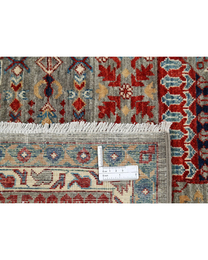 Mamluk 8' 11" X 13' 11" Hand Knotted Wool Rug 8' 11" X 13' 11" (272 X 424) / Grey / Wool