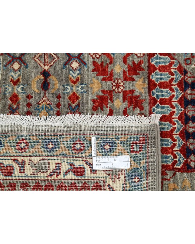 Mamluk 8' 11" X 13' 11" Hand Knotted Wool Rug 8' 11" X 13' 11" (272 X 424) / Grey / Wool