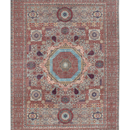Mamluk 8' 11" X 13' 11" Hand Knotted Wool Rug 8' 11" X 13' 11" (272 X 424) / Grey / Wool