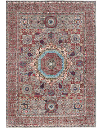 Mamluk 8' 11" X 13' 11" Hand Knotted Wool Rug 8' 11" X 13' 11" (272 X 424) / Grey / Wool