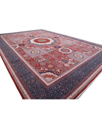 Mamluk 16' 5" X 24' 5" Hand Knotted Wool Rug 16' 5" X 24' 5" (500 X 744) / Red / Wool