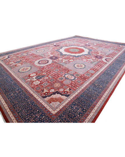 Mamluk 16' 5" X 24' 5" Hand Knotted Wool Rug 16' 5" X 24' 5" (500 X 744) / Red / Wool
