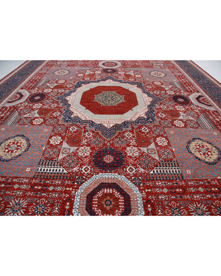 Mamluk 16' 5" X 24' 5" Hand Knotted Wool Rug 16' 5" X 24' 5" (500 X 744) / Red / Wool