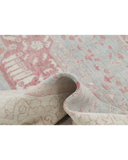 Mamluk 7' 11" X 9' 4" Hand Knotted Wool Rug 7' 11" X 9' 4" (241 X 284) / Blue / Wool