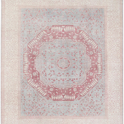 Mamluk 7' 11" X 9' 4" Hand Knotted Wool Rug 7' 11" X 9' 4" (241 X 284) / Blue / Wool