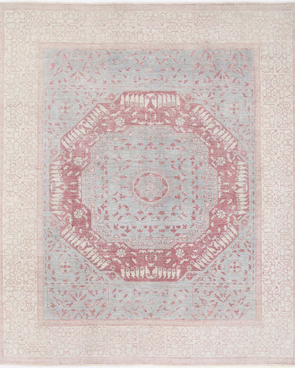 Mamluk 7' 11" X 9' 4" Hand Knotted Wool Rug 7' 11" X 9' 4" (241 X 284) / Blue / Wool