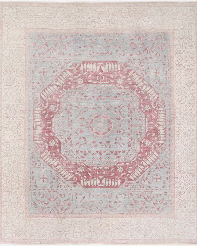 Mamluk 7' 11" X 9' 4" Hand Knotted Wool Rug 7' 11" X 9' 4" (241 X 284) / Blue / Wool