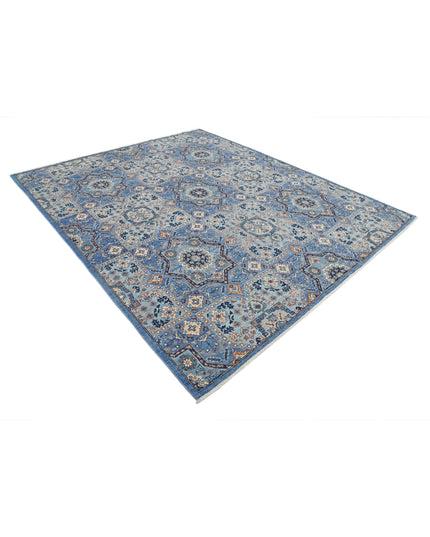 Mamluk 8' 0" X 9' 9" Hand Knotted Wool Rug 8' 0" X 9' 9" (244 X 297) / Blue / Wool
