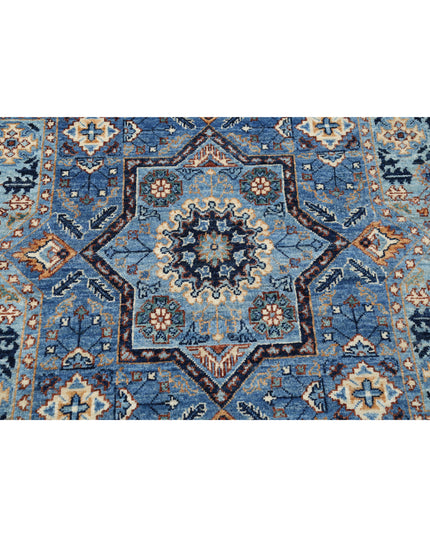 Mamluk 8' 0" X 9' 9" Hand Knotted Wool Rug 8' 0" X 9' 9" (244 X 297) / Blue / Wool