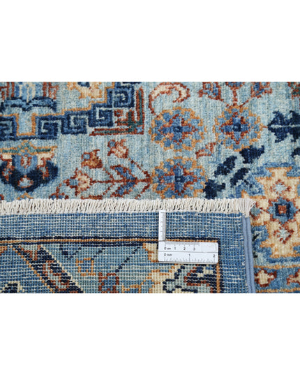 Mamluk 8' 0" X 9' 9" Hand Knotted Wool Rug 8' 0" X 9' 9" (244 X 297) / Blue / Wool