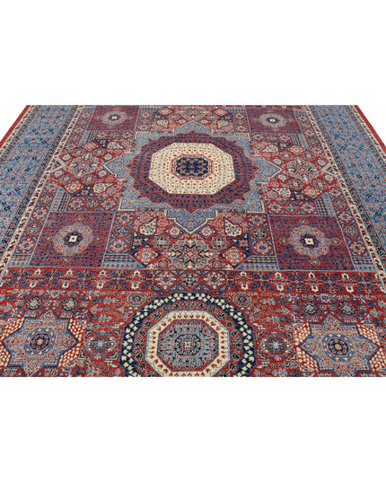 Mamluk 10' 1" X 13' 8" Hand Knotted Wool Rug 10' 1" X 13' 8" (307 X 417) / Red / Wool