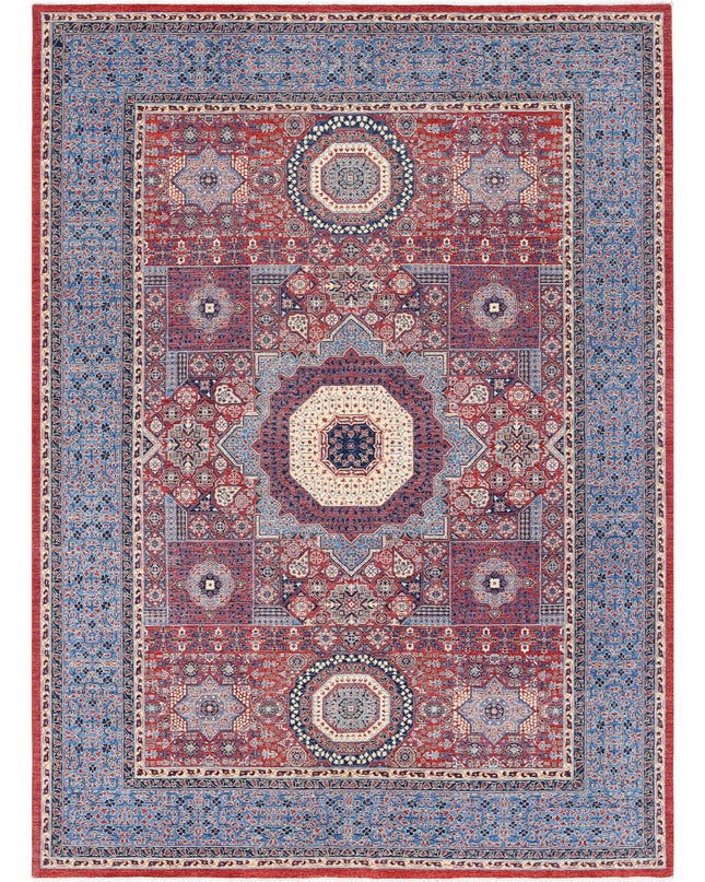Mamluk 10' 1" X 13' 8" Hand Knotted Wool Rug 10' 1" X 13' 8" (307 X 417) / Red / Wool