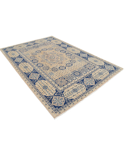 Mamluk 6' 5" X 9' 4" Hand Knotted Wool Rug 6' 5" X 9' 4" (196 X 284) / Tan / Wool