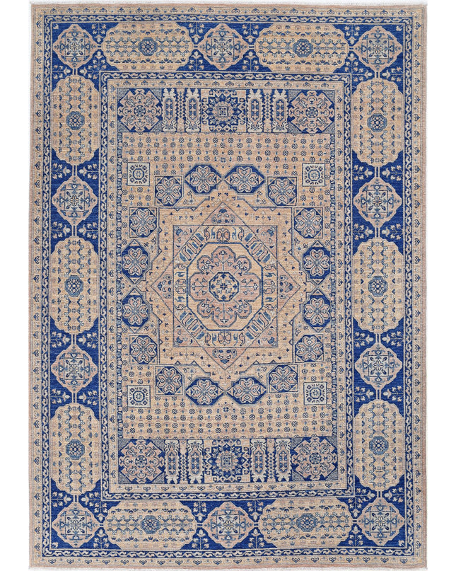 Mamluk 6' 5" X 9' 4" Hand Knotted Wool Rug 6' 5" X 9' 4" (196 X 284) / Tan / Wool