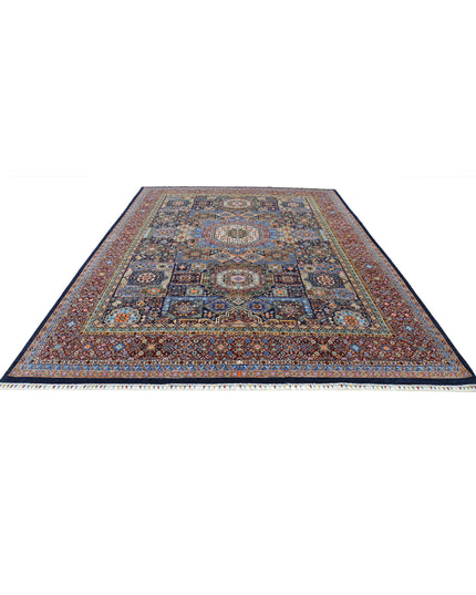 Mamluk 8' 11" X 12' 1" Hand Knotted Wool Rug 8' 11" X 12' 1" (272 X 368) / Blue / Wool