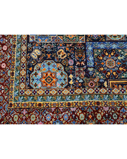 Mamluk 8' 11" X 12' 1" Hand Knotted Wool Rug 8' 11" X 12' 1" (272 X 368) / Blue / Wool