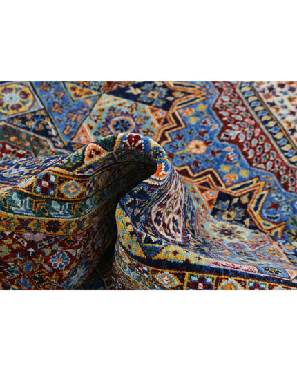 Mamluk 8' 11" X 12' 1" Hand Knotted Wool Rug 8' 11" X 12' 1" (272 X 368) / Blue / Wool