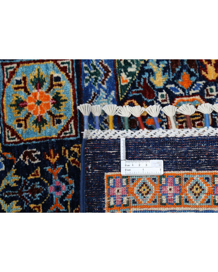 Mamluk 8' 11" X 12' 1" Hand Knotted Wool Rug 8' 11" X 12' 1" (272 X 368) / Blue / Wool