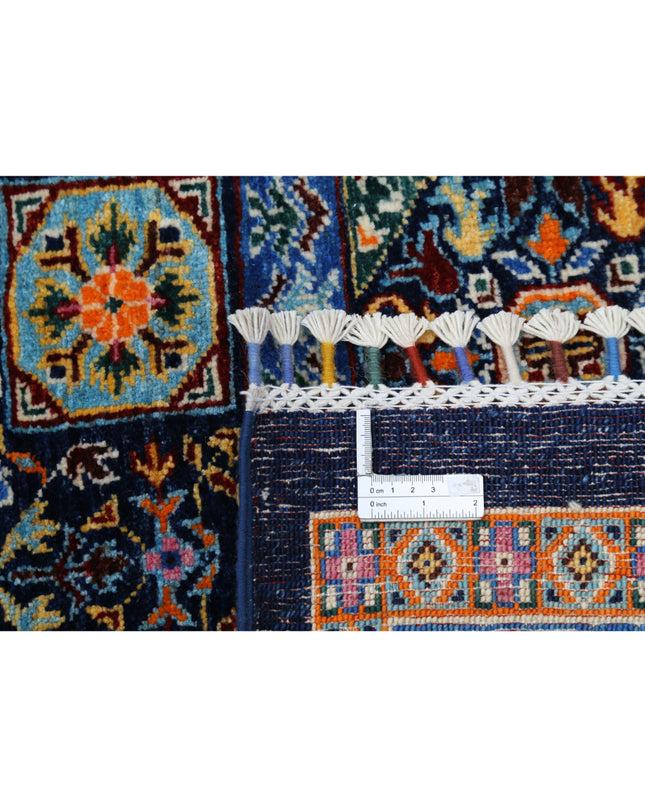 Mamluk 8' 11" X 12' 1" Hand Knotted Wool Rug 8' 11" X 12' 1" (272 X 368) / Blue / Wool