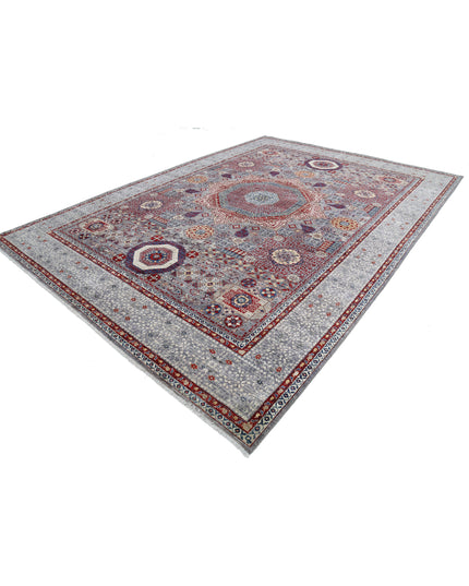 Mamluk 9' 11" X 14' 0" Hand Knotted Wool Rug 9' 11" X 14' 0" (302 X 427) / Grey / Wool