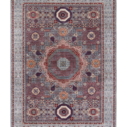 Mamluk 9' 11" X 14' 0" Hand Knotted Wool Rug 9' 11" X 14' 0" (302 X 427) / Grey / Wool