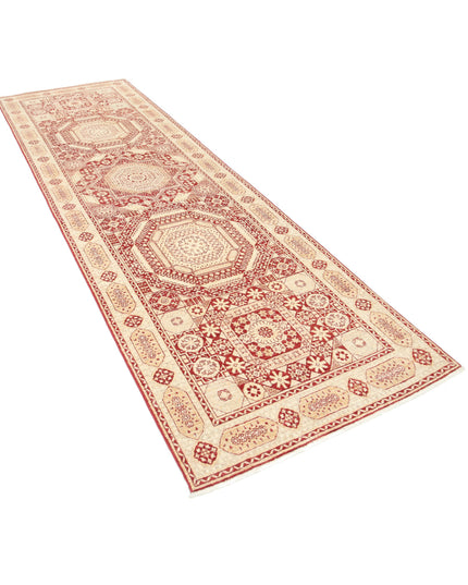 Mamluk 3' 7" X 11' 3" Hand Knotted Wool Rug 3' 7" X 11' 3" (109 X 343) / Red / Wool