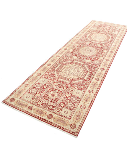 Mamluk 3' 7" X 11' 3" Hand Knotted Wool Rug 3' 7" X 11' 3" (109 X 343) / Red / Wool