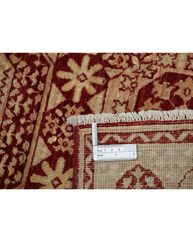 Mamluk 3' 7" X 11' 3" Hand Knotted Wool Rug 3' 7" X 11' 3" (109 X 343) / Red / Wool