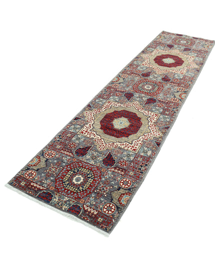 Mamluk 2' 7" X 9' 9" Hand Knotted Wool Rug 2' 7" X 9' 9" (79 X 297) / Grey / Wool