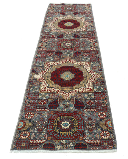 Mamluk 2' 7" X 9' 9" Hand Knotted Wool Rug 2' 7" X 9' 9" (79 X 297) / Grey / Wool